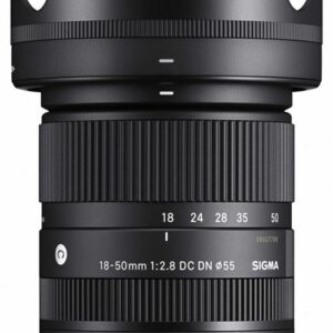 objectif hybride sigma 18 50mm f/2.8 dc dn contemporary noir pour fuji x