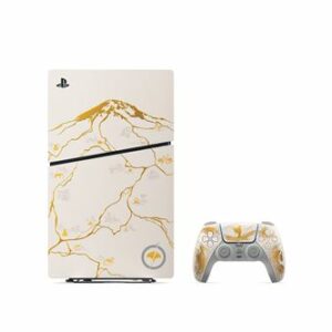 Home pack console sony ps5 slim standard ® gold edition limitée ghost of yōtei™
